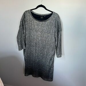 Free press silver glitter shear dress in XL